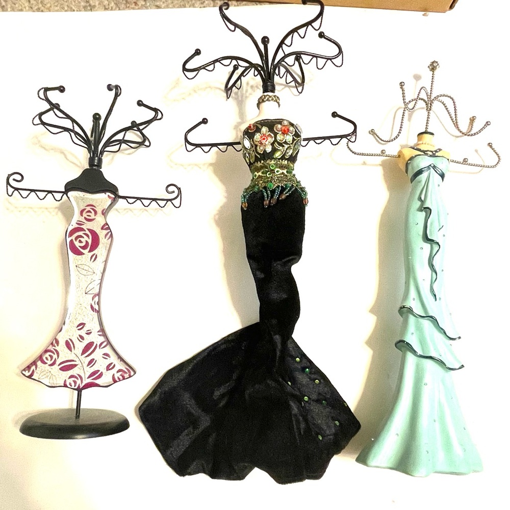 3 Dressy Jewelry Mannequin Stands
